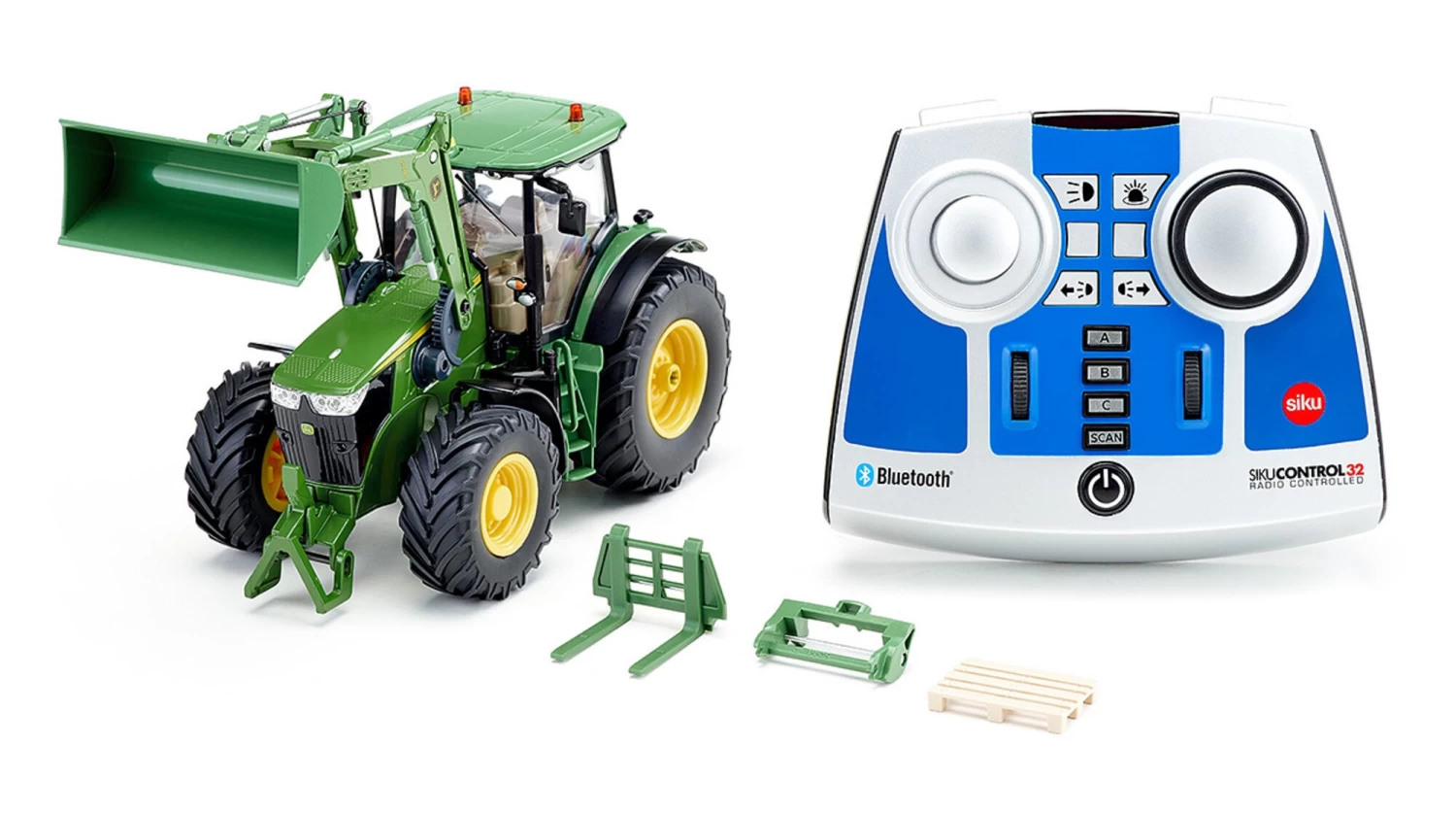 Siku John Deere 7310R Mit Frontlader Bluetooth Fernsteuermodul Und App-Steuerung 3 Siku John Deere 7310R Mit Frontlader Bluetooth Fernsteuermodul Und App-Steuerung