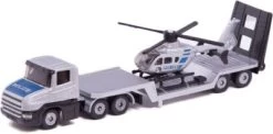 SIKU 1610 Tieflader Mit Hubschrauber