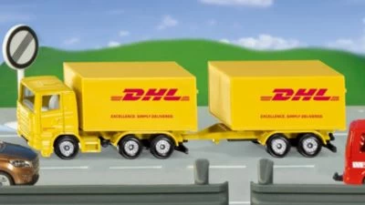 SIKU 1694 LKW Mit Anhänger DHL 4 SIKU 1694 LKW Mit Anhänger DHL – Bild 2