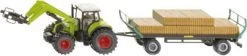SIKU Farmer 1946 Traktor Mit Quaderballengreifer Und Ballenwagen 1:50