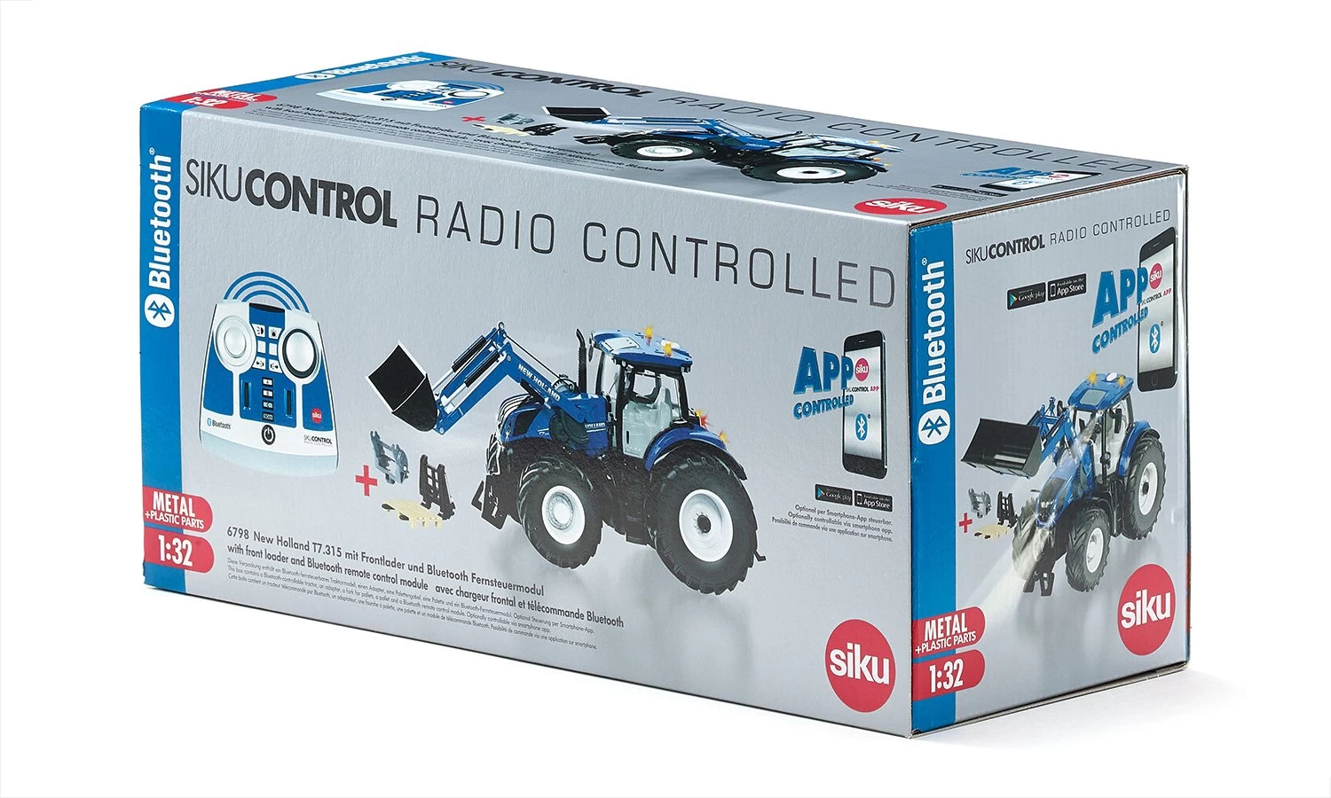 Siku New Holland T7.315 Mit Frontlader, App-Steuerung Und Bluetooth Fernsteuermodul 7 Siku New Holland T7.315 Mit Frontlader, App-Steuerung Und Bluetooth Fernsteuermodul – Bild 5